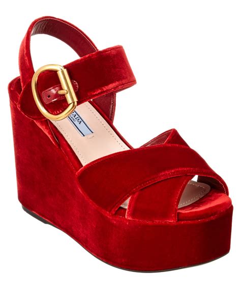 prada platform high heels|prada wedge heels.